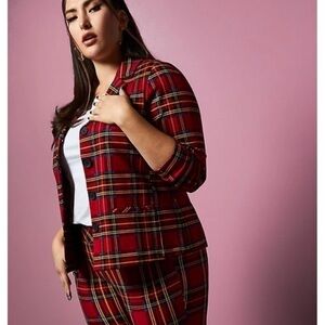 Torrid x Betsey Johnson Plaid Blazer